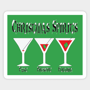 Christmas Spirits Past, Present, Future - Funny Xmas Magnet